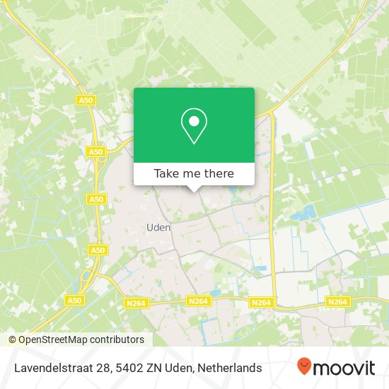 Lavendelstraat 28, 5402 ZN Uden Karte