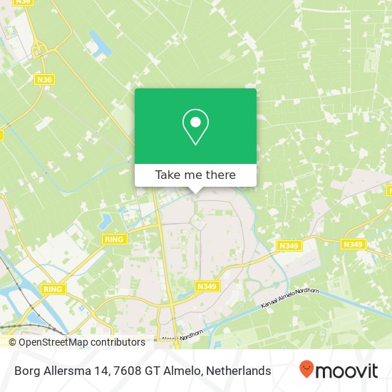 Borg Allersma 14, 7608 GT Almelo map