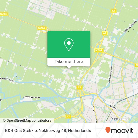 B&B Ons Stekkie, Nekkerweg 48 map