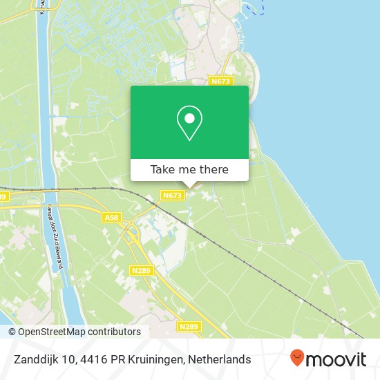 Zanddijk 10, 4416 PR Kruiningen map