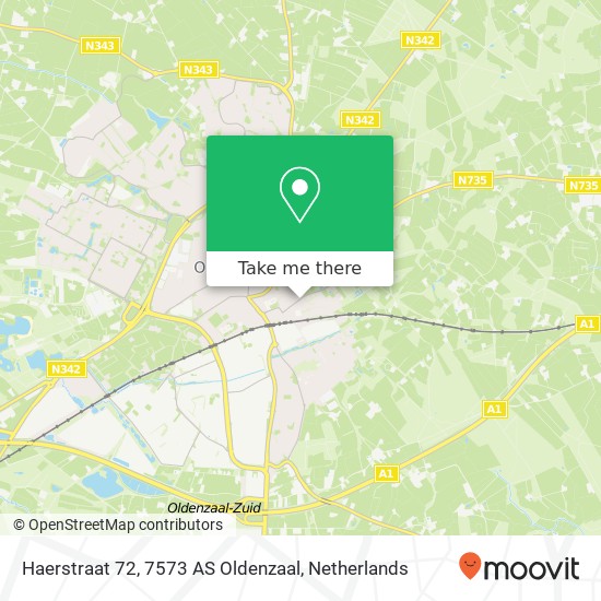 Haerstraat 72, 7573 AS Oldenzaal Karte