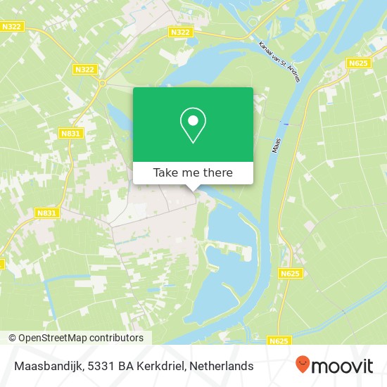 Maasbandijk, 5331 BA Kerkdriel Karte