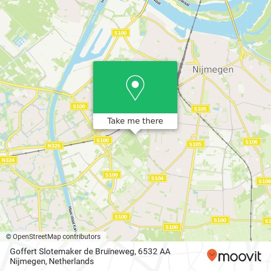 Goffert Slotemaker de Bruïneweg, 6532 AA Nijmegen map
