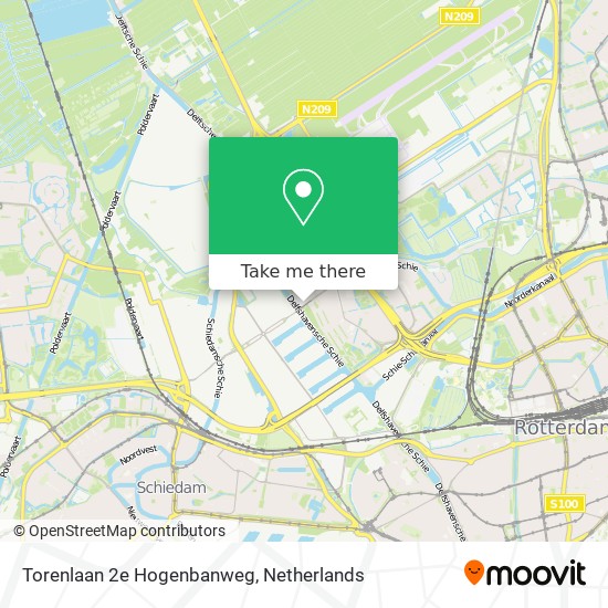 Torenlaan 2e Hogenbanweg map