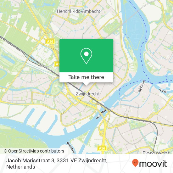 Jacob Marisstraat 3, 3331 VE Zwijndrecht map