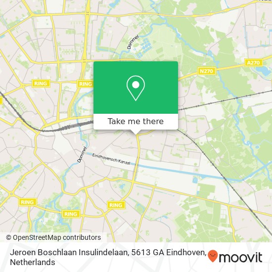 Jeroen Boschlaan Insulindelaan, 5613 GA Eindhoven Karte