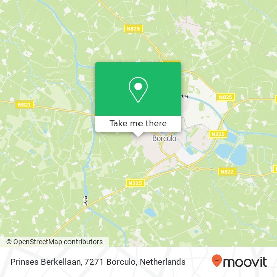 Prinses Berkellaan, 7271 Borculo map