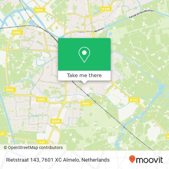 Rietstraat 143, 7601 XC Almelo map