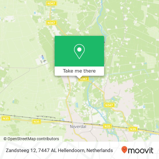 Zandsteeg 12, 7447 AL Hellendoorn map