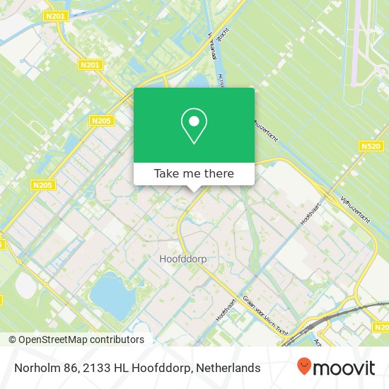 Norholm 86, 2133 HL Hoofddorp Karte