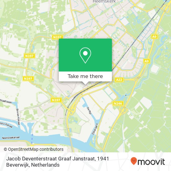 Jacob Deventerstraat Graaf Janstraat, 1941 Beverwijk map