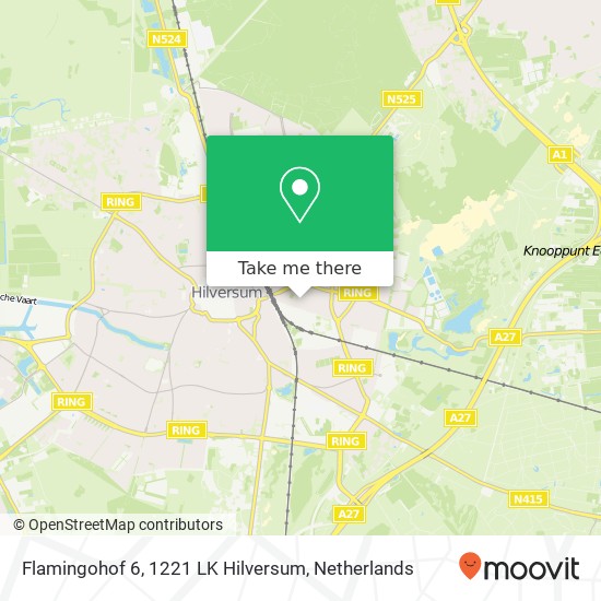 Flamingohof 6, 1221 LK Hilversum Karte