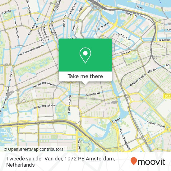 Tweede van der Van der, 1072 PE Ámsterdam map