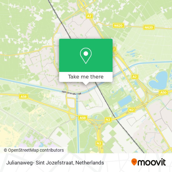 Julianaweg- Sint Jozefstraat map