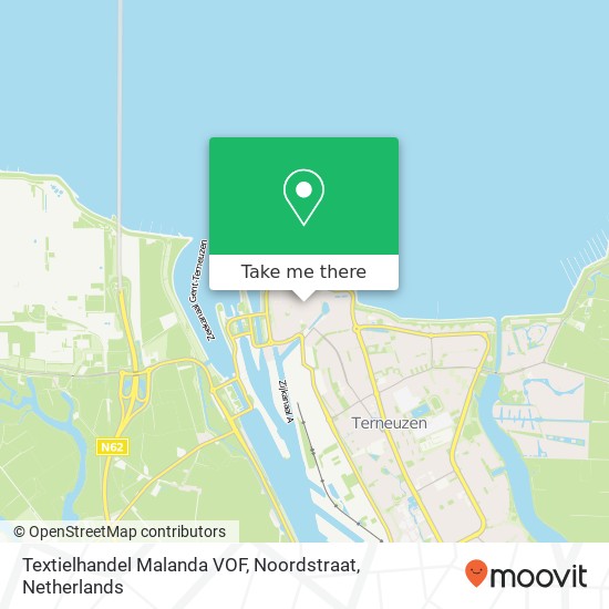 Textielhandel Malanda VOF, Noordstraat map