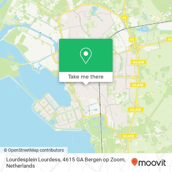 Lourdesplein Lourdess, 4615 GA Bergen op Zoom map