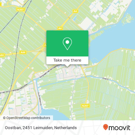 Oostban, 2451 Leimuiden Karte