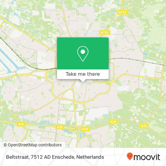 Beltstraat, 7512 AD Enschede Karte