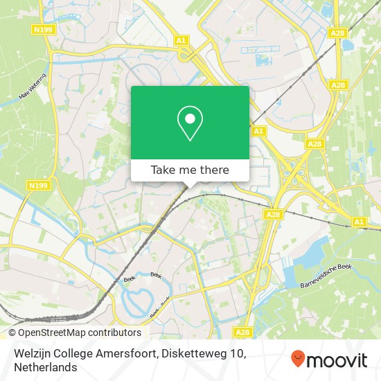 Welzijn College Amersfoort, Disketteweg 10 map