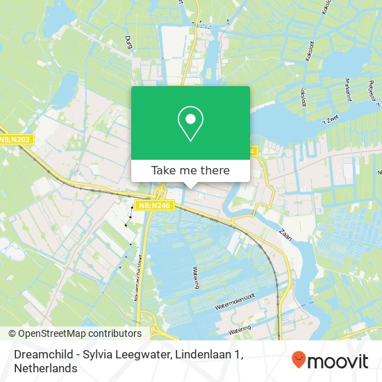 Dreamchild - Sylvia Leegwater, Lindenlaan 1 Karte