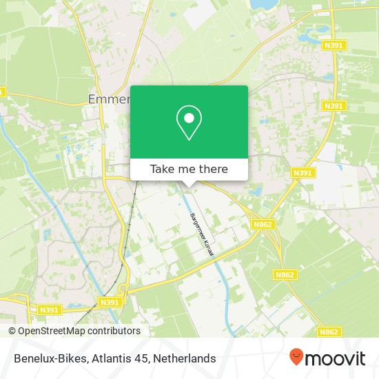 Benelux-Bikes, Atlantis 45 map