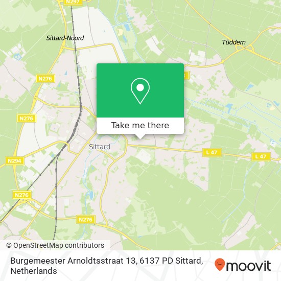 Burgemeester Arnoldtsstraat 13, 6137 PD Sittard map