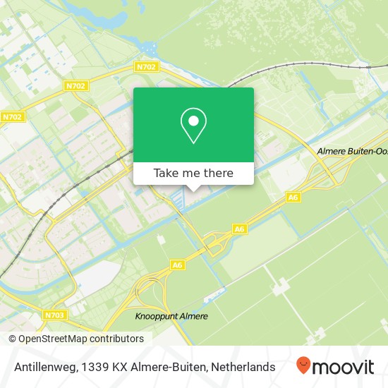 Antillenweg, 1339 KX Almere-Buiten Karte