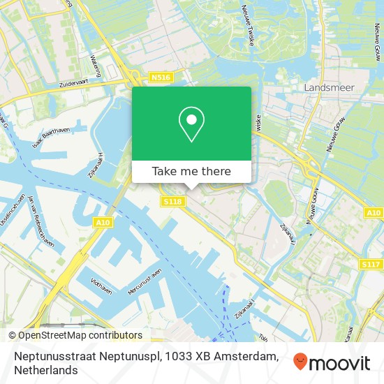 Neptunusstraat Neptunuspl, 1033 XB Amsterdam map