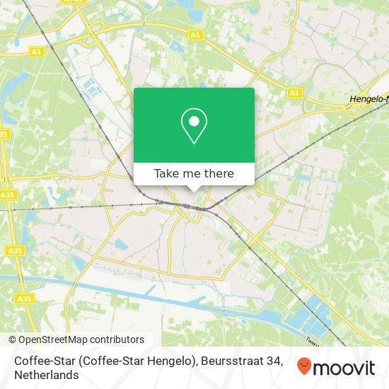 Coffee-Star (Coffee-Star Hengelo), Beursstraat 34 Karte