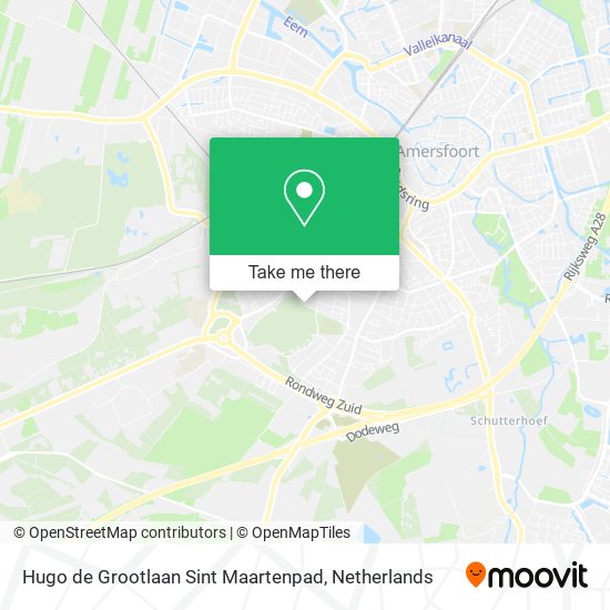 Hugo de Grootlaan Sint Maartenpad Karte