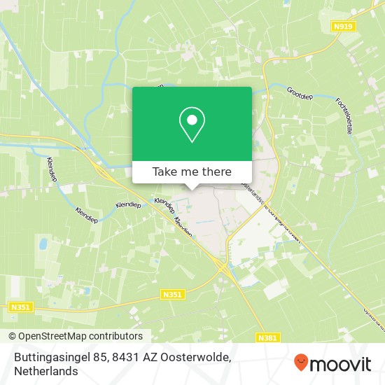 Buttingasingel 85, 8431 AZ Oosterwolde Karte