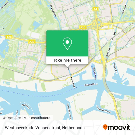 Westhavenkade Vossenstraat map