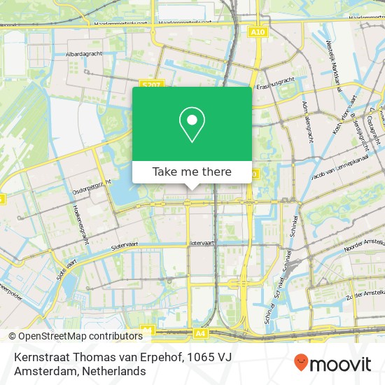 Kernstraat Thomas van Erpehof, 1065 VJ Amsterdam map