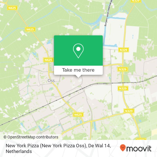 New York Pizza (New York Pizza Oss), De Wal 14 Karte