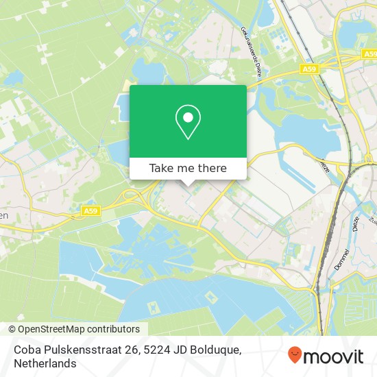 Coba Pulskensstraat 26, 5224 JD Bolduque map