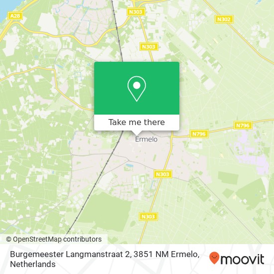 Burgemeester Langmanstraat 2, 3851 NM Ermelo Karte