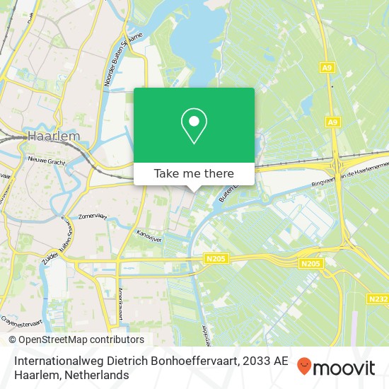 Internationalweg Dietrich Bonhoeffervaart, 2033 AE Haarlem Karte