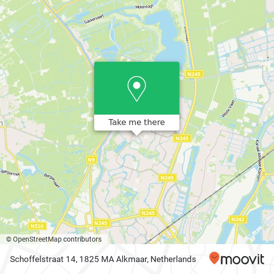 Schoffelstraat 14, 1825 MA Alkmaar map