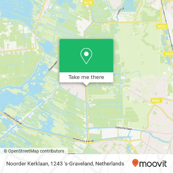 Noorder Kerklaan, 1243 's-Graveland Karte