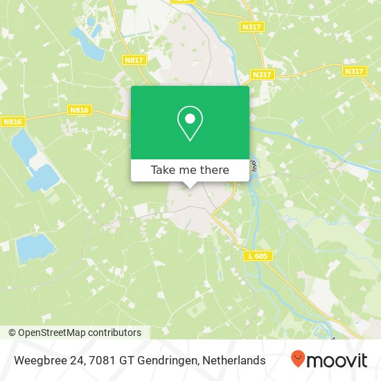 Weegbree 24, 7081 GT Gendringen map