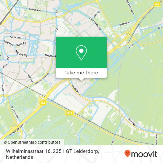 Wilhelminastraat 16, 2351 GT Leiderdorp map