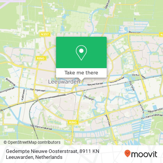 Gedempte Nieuwe Oosterstraat, 8911 KN Leeuwarden map
