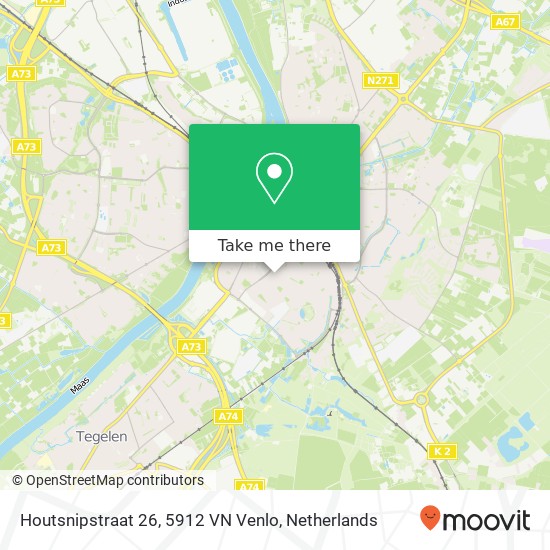 Houtsnipstraat 26, 5912 VN Venlo map