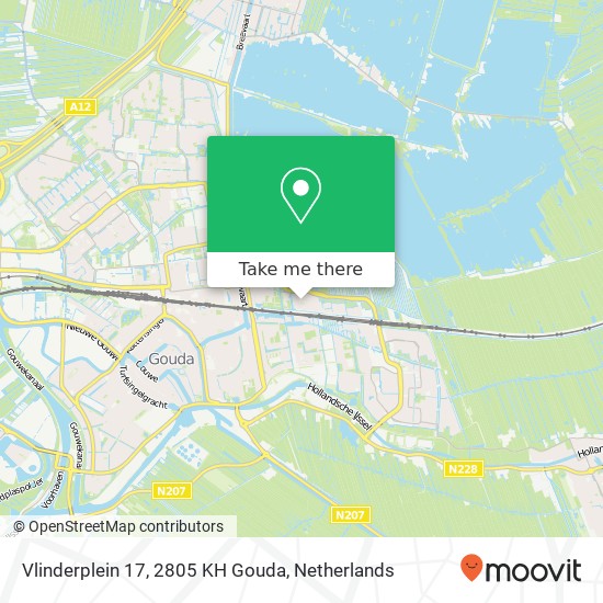 Vlinderplein 17, 2805 KH Gouda Karte