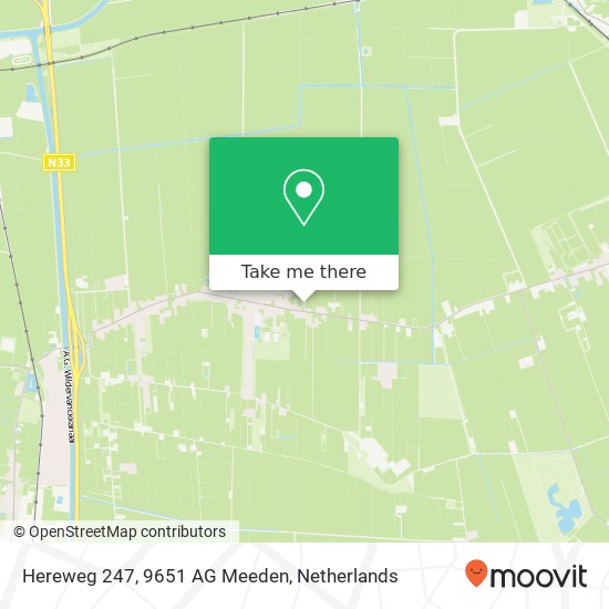 Hereweg 247, 9651 AG Meeden map