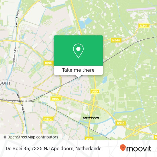 De Boei 35, 7325 NJ Apeldoorn Karte