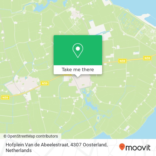 Hofplein Van de Abeelestraat, 4307 Oosterland Karte