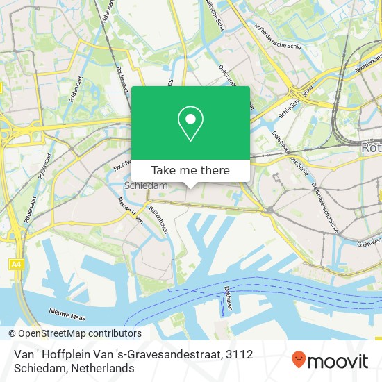 Van ' Hoffplein Van 's-Gravesandestraat, 3112 Schiedam map