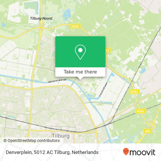 Denverplein, 5012 AC Tilburg map