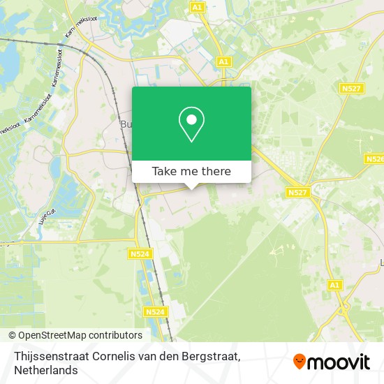 Thijssenstraat Cornelis van den Bergstraat map